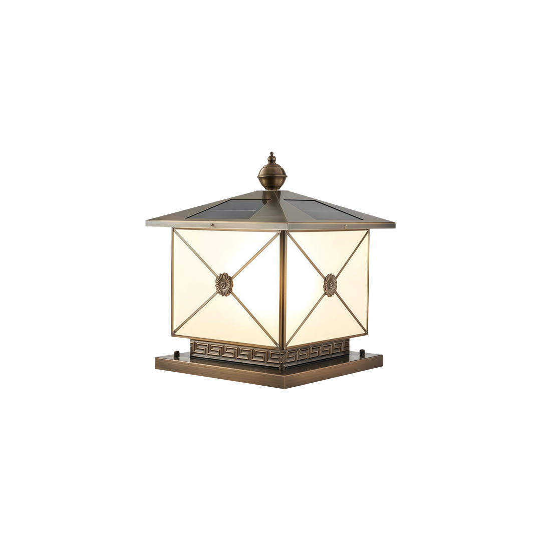 Pillar Light Solar Dual-Use Copper Garden Lighting