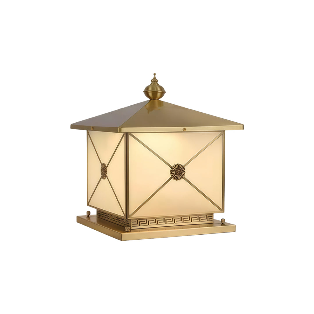Pillar Light Solar Dual-Use Copper Garden Lighting