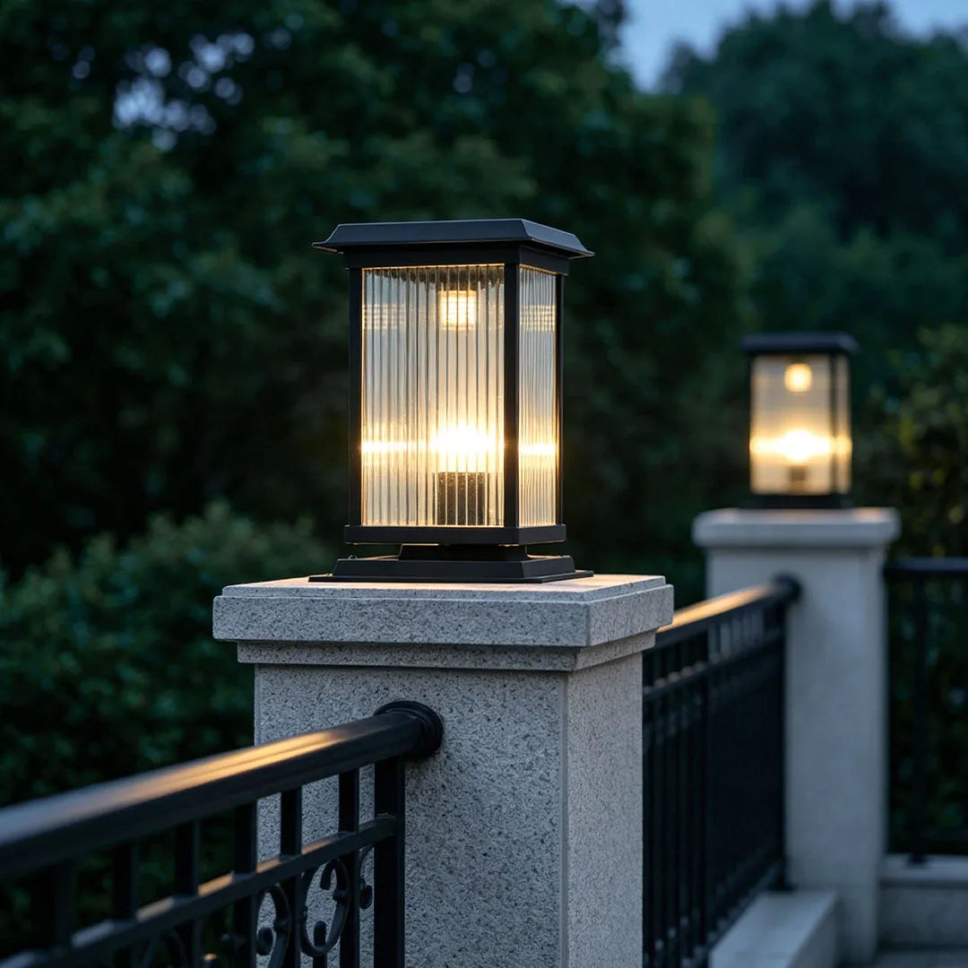 Pillar Solar Light Dual Power Supply Vintage LED Waterproof Light