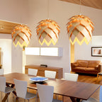Pinecone Pendant Light Japanese Creative Wooden LED Light
