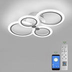 Circles Aluminum Acrylic Flush Mount Lighting LED Ceiling Lights