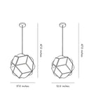 Polyhedron Pendant Light Modern Irregular Sphere Ceiling Light