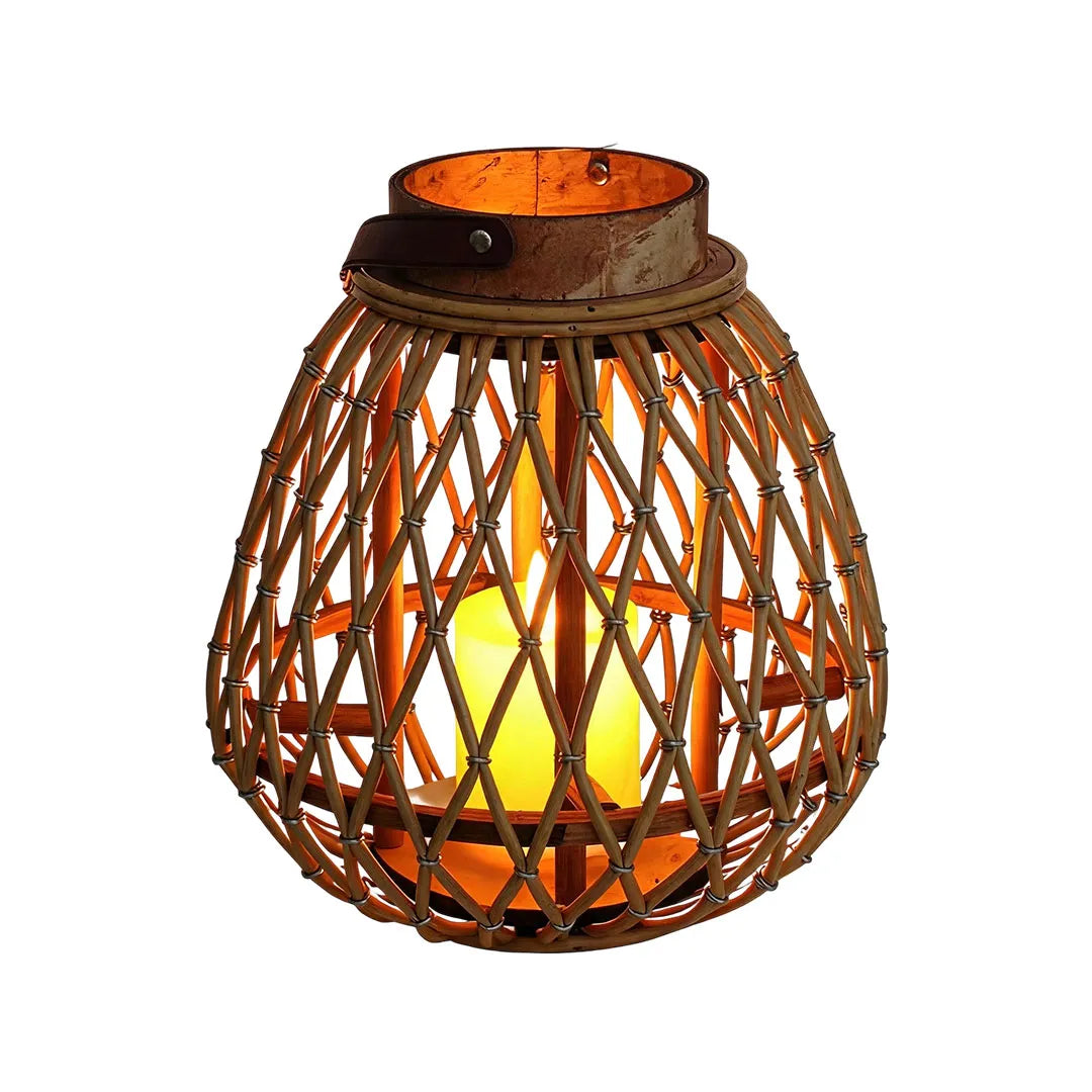 Portable LED Lanterns Handwoven Vintage Decorative Floor Lamps
