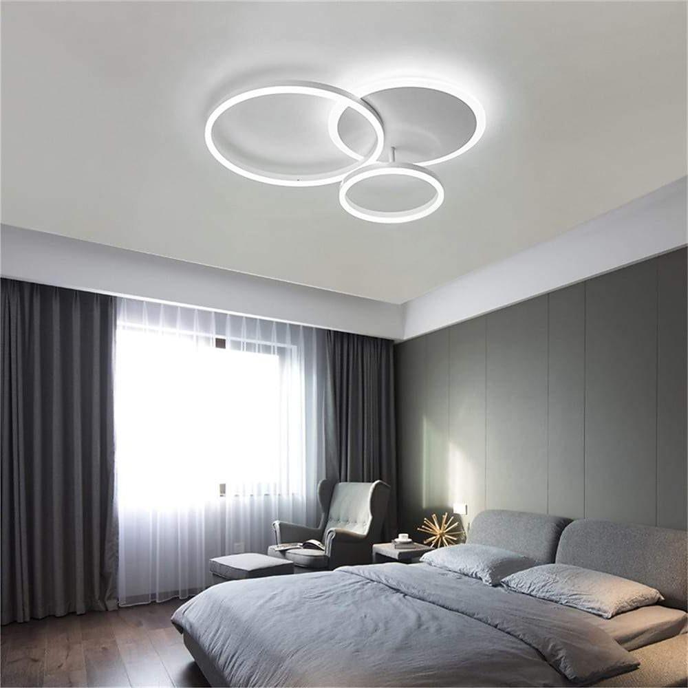 3-Layers LED Modern Circle Flush Mount Light - 3-Color Dimmable, 26x20
