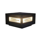 Square Pillar Lights Modern Creative Cube LED Solar Fence Post Light