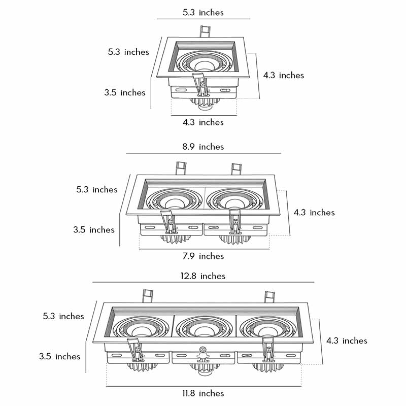 LED Indoor Spotlight Anti-Glare Recessed Ceiling Lights