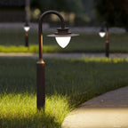 Elegant Pole Garden Lights Minimalist Gooseneck Pathway Lighting