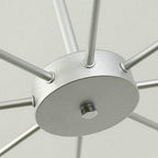 Blue Glass Sputnik Chandelier Metal See Glass Chandeliers with 8 LED Lights