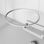 Geometric Slimline Circular Chandeliers Entry Light Dimmable Ceiling Light