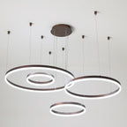 Circle Aluminum Large Chandeliers for High Ceilings Living Room Ceiling Lights