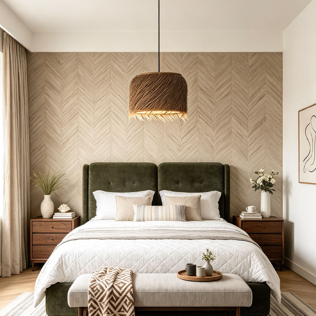 Rattan Lighting Pendants Japanese Wabi-Sabi Ceiling Light