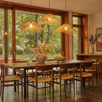Rattan Pendant Light Fixture Wabi-Sabi Handwoven Ceiling Light