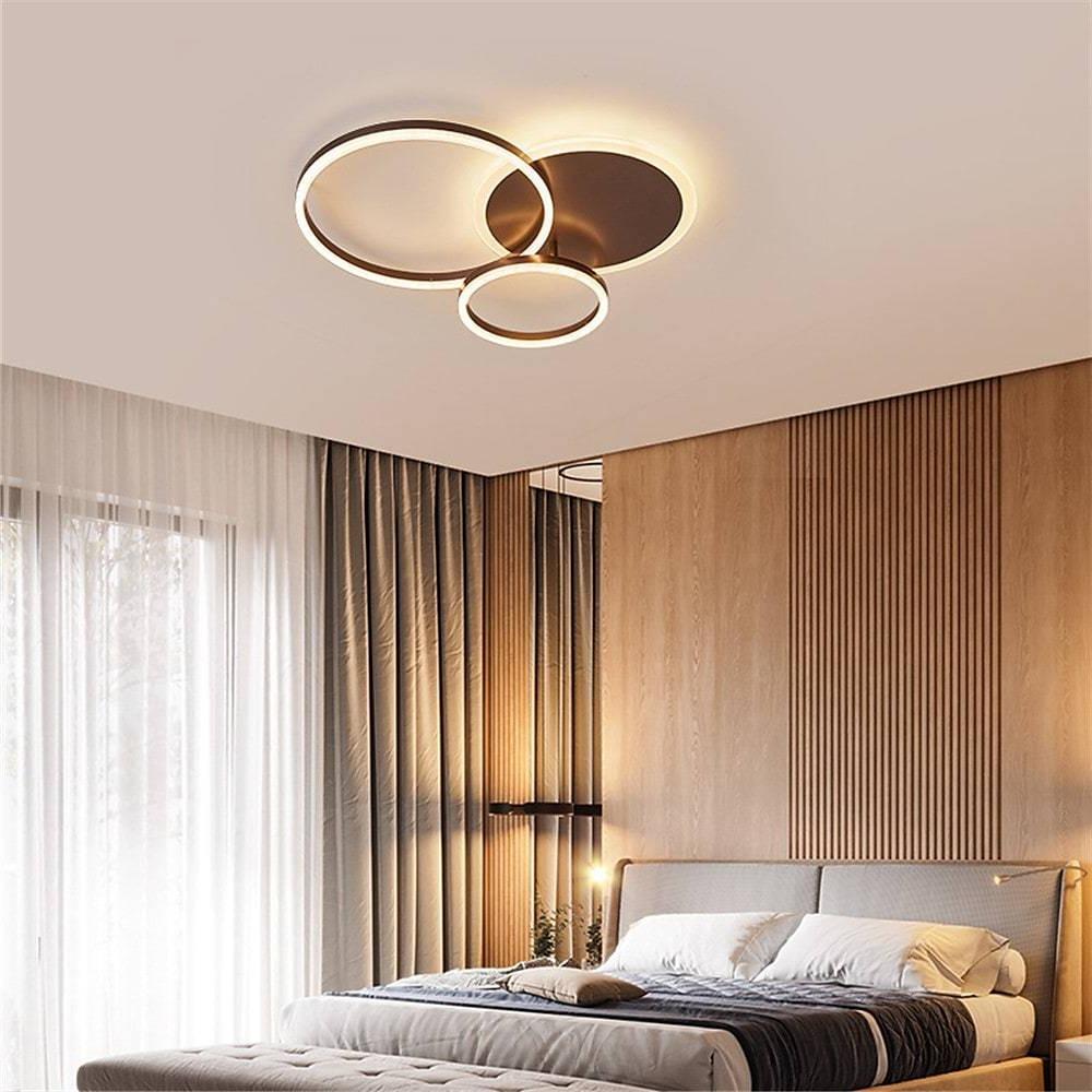 3-Layers LED Modern Circle Flush Mount Light - 3-Color Dimmable, 26x20