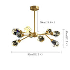 9 Lights Modern Sputnik Luxury Irregular Crystal Dinning Room Chandelier