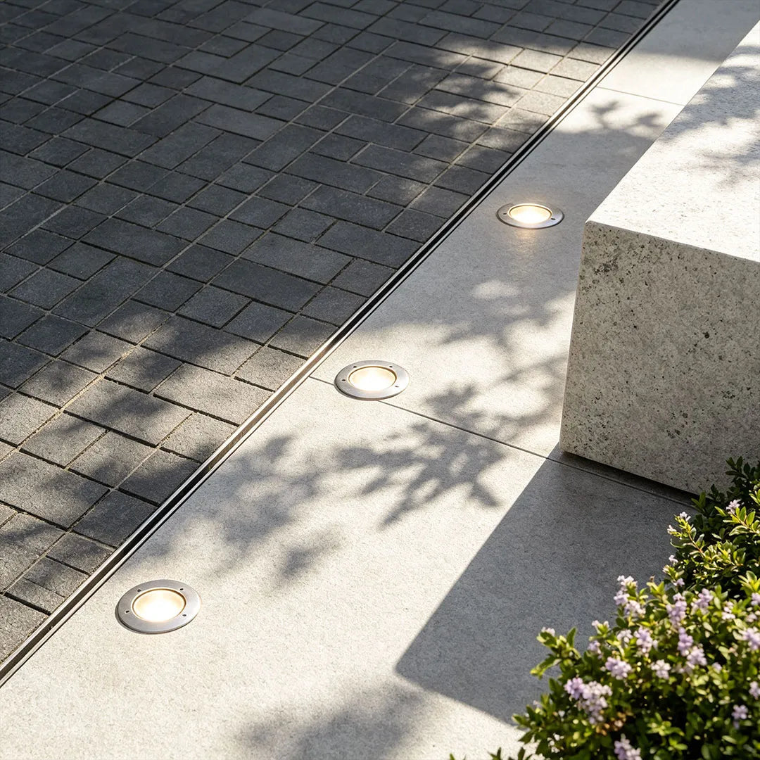Recessed Floor Lighting Solar LED Metal Well Light
