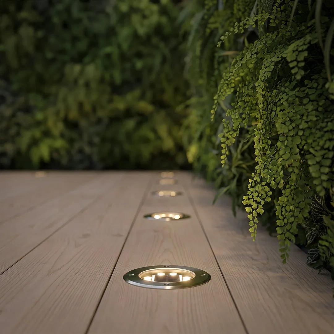Recessed Floor Lighting Solar LED Metal Well Light