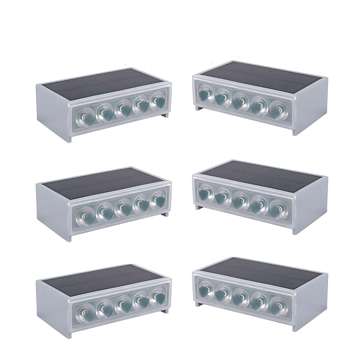 6 PCS Outdoor Step Light Fixtures Modern Style Waterproof Light