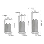 Rectangular Outdoor Sconce Solar-Powered Metal Light