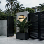 Acrylic Sconce Waterproof Black Modern Solar Light