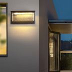 Acrylic Sconce Waterproof Black Modern Solar Light