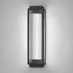 Reeded Glass Light Rectangular LED Modern Outdoor Wall Light