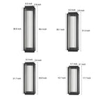 Reeded Glass Light Rectangular LED Modern Outdoor Wall Light