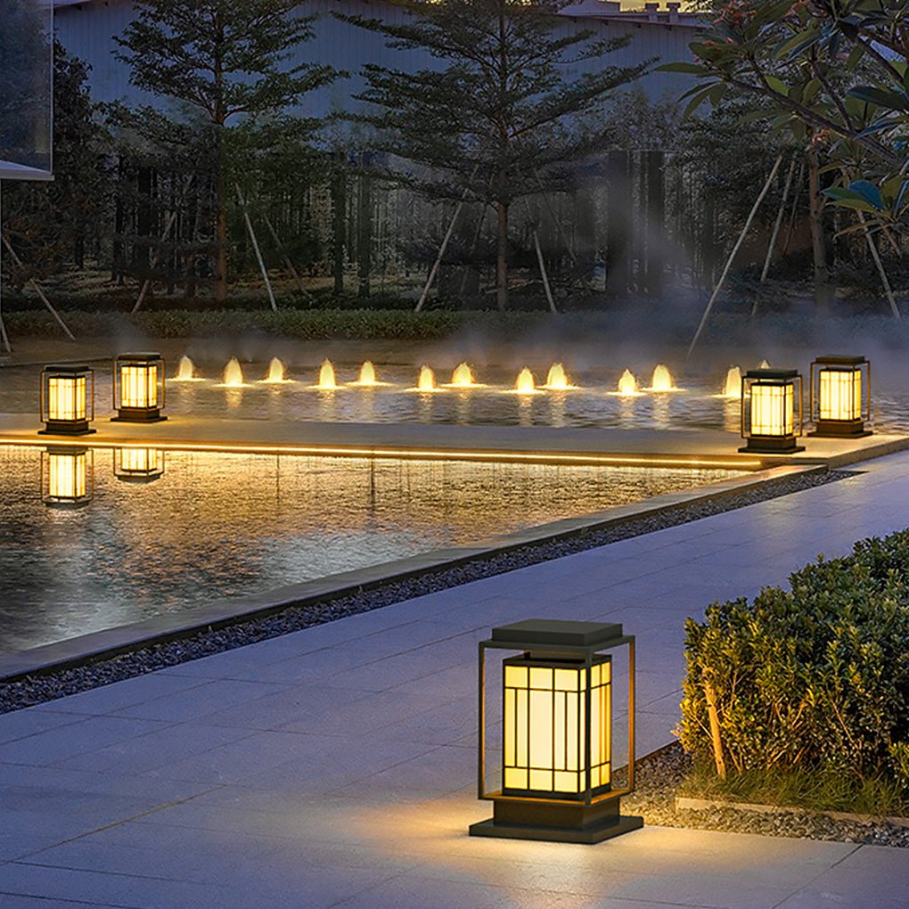 Asian Inspired Solar Path Lights Elegant Retro LED Decor for Outdoor Spaces
