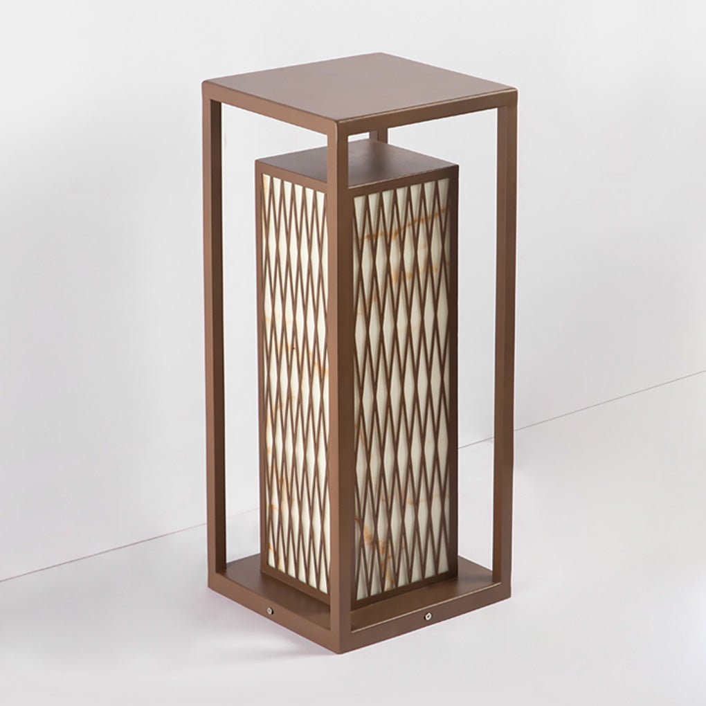 Classic Asian Courtyard Rectangular LED Outdoor Light