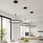 Corona 12''/16''/24'' Wide Circle LED Ringed Glow Modern Chandeliers Hanging Ring Pendant Light