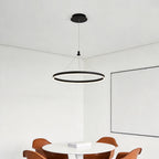 Corona 12''/16''/24'' Wide Circle LED Ringed Glow Modern Chandeliers Hanging Ring Pendant Light