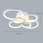 Multi Circles Dimmable LED Modern Ceiling Lights Flush Mount Lighting