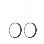 2 Light Round Modern Pendant Lighting Vintage Metal LED Ceiling Light