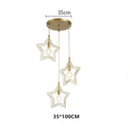 Multi Star Shaped Modern Pendant Lighting Metal Pendant Lighting