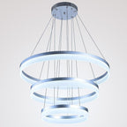 Adjustable Gradated 3 Rings Dimmable LED Modern Chandeliers Pendant Lighting
