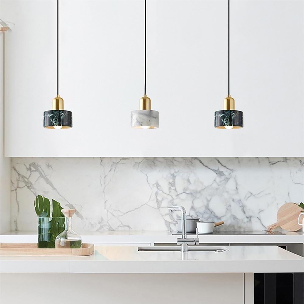 Nordic Ceramic Pendant Lighting Marble Metal Ceiling Lights
