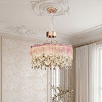 Glass Fringe Chandeliers French Luxury Crystal Ceiling Light