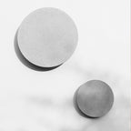 Round Exterior Wall Lights Gray Concrete LED Landscape Lighting