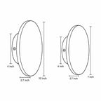 Round Exterior Wall Lights Gray Concrete LED Landscape Lighting