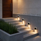 Round Outdoor Deck Light Waterproof Solar LED Light