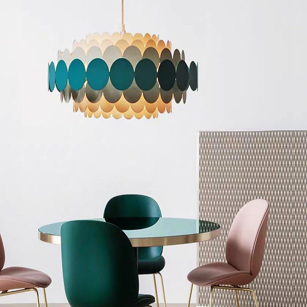 Circles Frills Blue Pendant Light Metal Stylish Ceiling Light