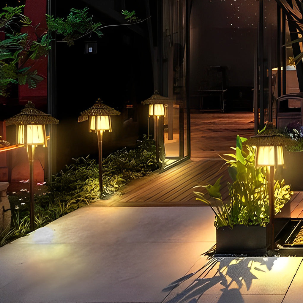 Bamboo Pendant Light Farmhouse Modern Atmosphere Lawn Light
