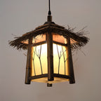 Bamboo Pendant Light Farmhouse Modern Atmosphere Lawn Light