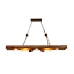 Wood and Metal Chandelier Industrial Rustic Ceiling Light