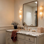 Sculptural Wall Sconce Modern Vertical Marble-Effect Light