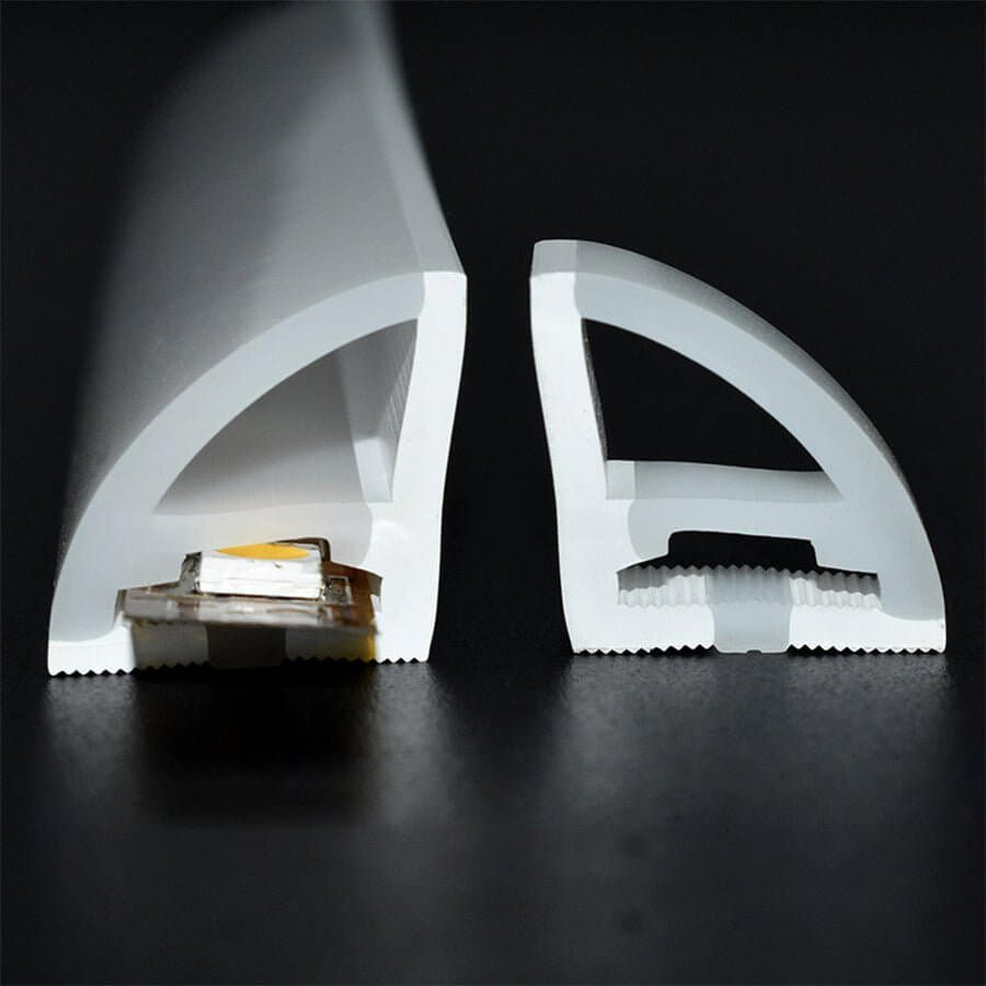 Seamless Corner-Mount LED Strip Light Industrial Style Silicone Lighting