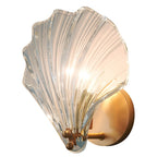 Seashell-Shaped Glass Wall Lamp Elegant Modern LED Decorative Fixture