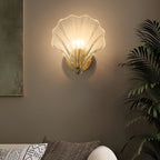 Seashell-Shaped Glass Wall Lamp Elegant Modern LED Decorative Fixture
