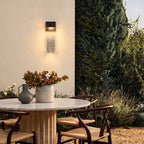 Seeded Crystal Outdoor Wall Lighting Rectangular LED Light