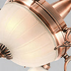 8-light Electroplated Glass Flower Shaped LED Traditional Chandeliers