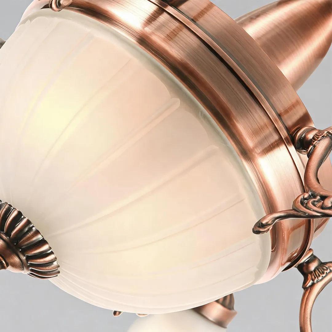 8-light Electroplated Glass Flower Shaped LED Traditional Chandeliers